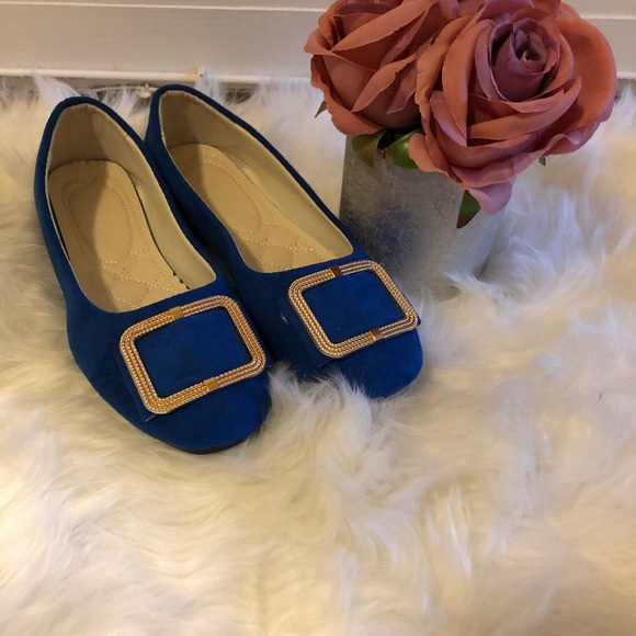 Royal blue flats - Picture 3 of 3